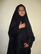 arab girl in black hijab