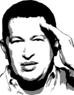 portrait president of Venezuela Chavez