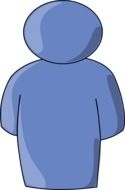 clipart of the blue user symbol