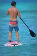 man in swim shorts