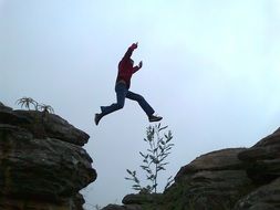 leap jump chasm