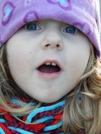 portrait of a surprised child