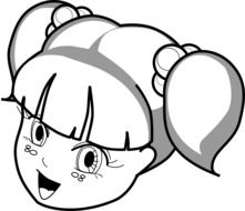 Ð° line art of a cartoon girl