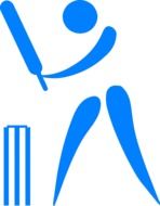 cricket player icon drawing