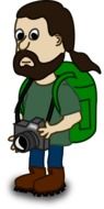 photographer man drawing