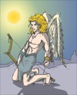 fantasy angel man drawing