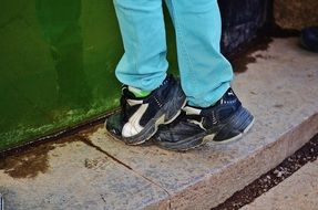 Shoes on the child