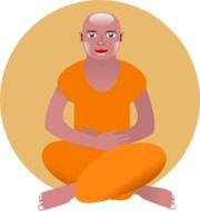 Man in meditation clipart