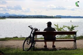 person man bench drawing