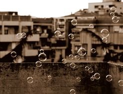 bubbles soap monochrome photo