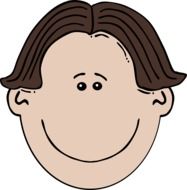 happy man face as a drawing