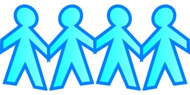 blue figures of people