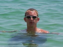 swimming man