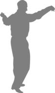 drawing of a dancing man silhouette