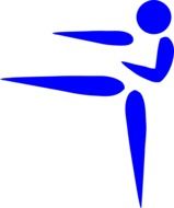 clipart of stickman sport icon