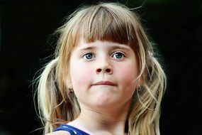 a girl with blond hair
