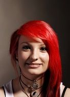 Portrait of the woman with the red hair
