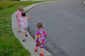 Children near the road