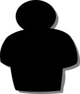 head anonymous silhouette drawing