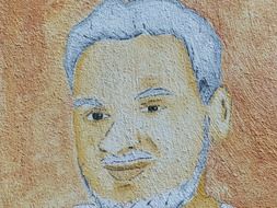 person man wall drawing