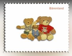 Ð° stamp with teddy bears