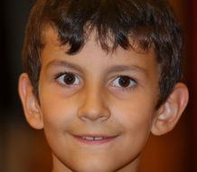 surprised child boy portrait