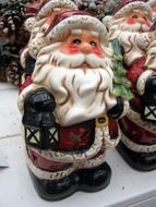 santa claus with lantern, christmas decoration