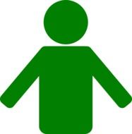 green symbol of person