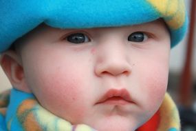 child boy in blue hat