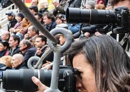 photographers in the crowd