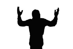 black silhouette of a man