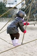 girl playing in the Park Playground