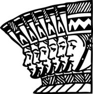 people faces heads black and white