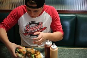teenager and fast food in the USA