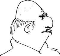 Bald head of the man clipart