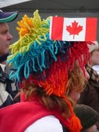 canadian fan at winter olympic games