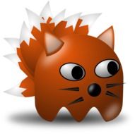 Clipart of Pac man as fox