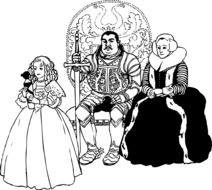 king queen princess family royal