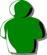 man avatar green drawing
