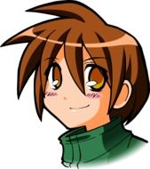 boy with brown hair drawing
