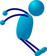 Jumping stickman figure