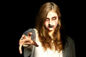 ghost causing horror on Halloween