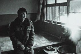 old photo with a man