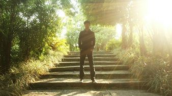 Man and the light