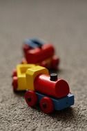 colorful toy railway locomotive