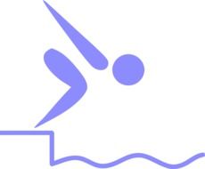 symbol of swimmers at the olympic games