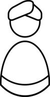 indian man avatar drawing