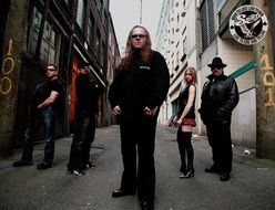 stylish musicians of a rock band