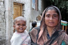 mother and child, india
