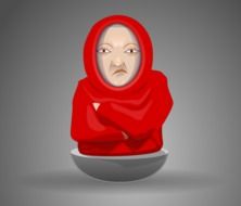 Red monk clipart